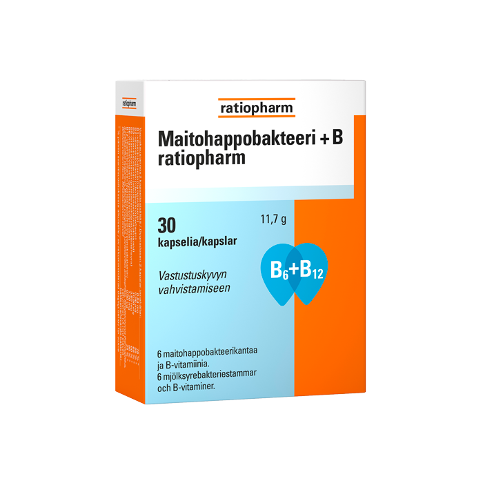 Maitohappobakteeri + B ratiopharm 30 kaps