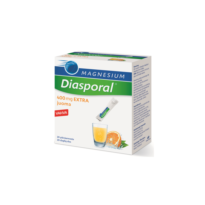 Diasporal magnesium 400 Extra juomajauhe annospussi 20 kpl kuva 2
