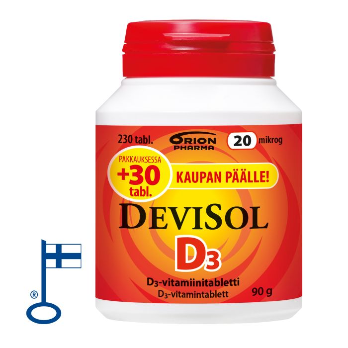 Devisol 20 mikrog imeskelytabletti 230 kpl kuva 1