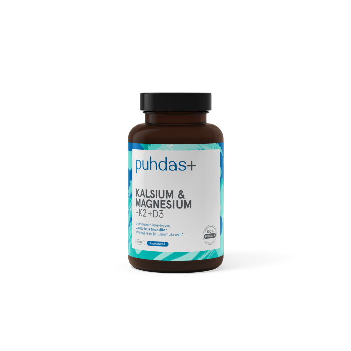 Puhdas+ Kalsium & Magnesium+K2+D3 90 kaps