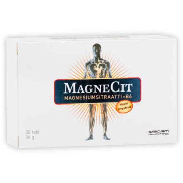 MagneCit Magnesiumsitraatti + B6-vitamiini 30 tabl