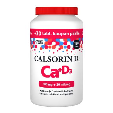 Calsorin 500 mg + D3 20 mikrog kampanjapakkaus 130 tabl
