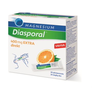 Diasporal Magnesium 400 Extra Direkt rakeet, annospussi 20 kpl