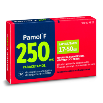PAMOL F dispergoituva tabletti 250 mg 12 fol
