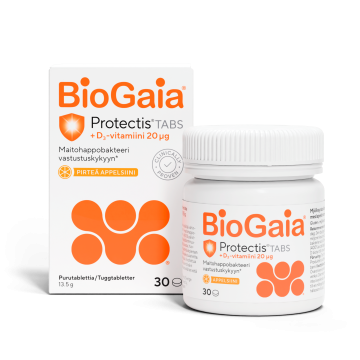 BioGaia Protectis TABS+D3 Appelsiini 30 tabl