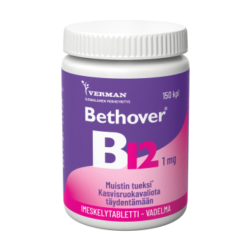 Bethover B12 1 mg Vadelma 150 TABL