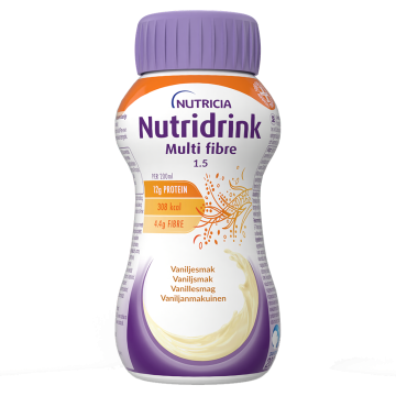 Nutridrink Multi Fibre vanilja 4x200 ml