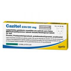 CAZITEL 230/20 mg vet tabl, kalvopääll (kissalle)2 fol