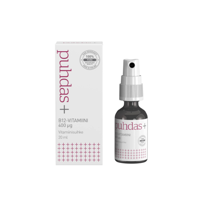 1000017130_Puhdas_B12_vitamiini_400mcg_X20_ml_pakkauskuva_Pakkauskuva13093_jpg